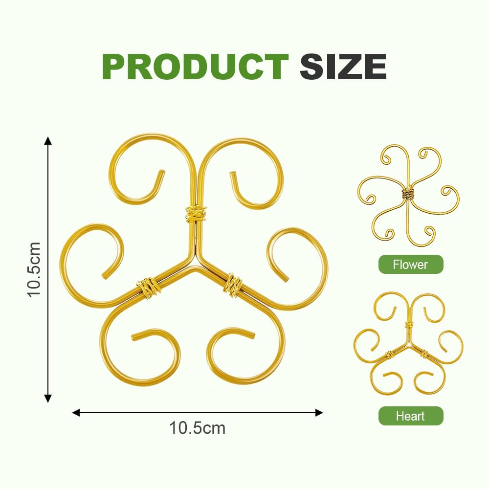 Plant Stem Support Set, 2025 New Reusable Plastic Climbing Plant Support Plant Trellis 3/6 Pcs, Upgrade Climbing Houseplant Support Stakes for Indoor Plants Stem Holder (3, Green)