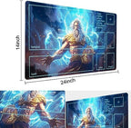 MTG Playmat Size 24x14in Free Bag Non-Slip Backing Printing, Ideal for Card Game Enthusiasts TCG Playmat (Lightning Lord-Deck)