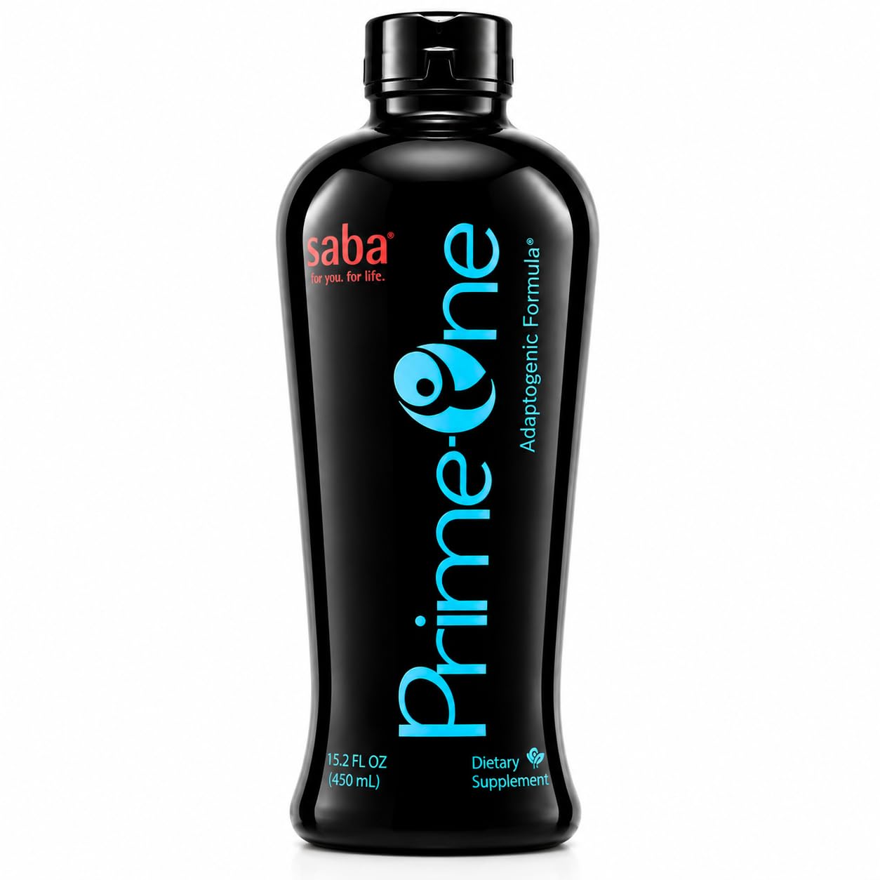 HerbFuse Saba Prime One Liquid Adaptogen Blend with Ashwagandha, Rhodiola, Reishi, Ginseng & Eleuthero - Herbal Supplement, 32 Fl Oz, 63 Servings