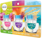 Febreze Plug In Air Freshener, Odor-Fighting Scented Oil Refill, Premium Spring Mix, 3 Refill