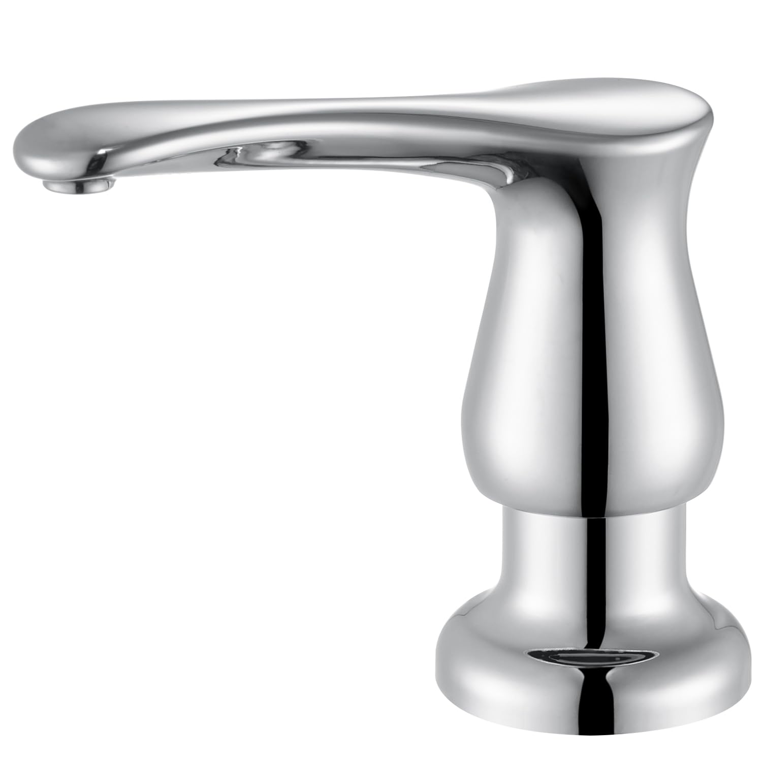 GAGALIFE Kitchen Sink Soap Dispenser Chrome, Built in Soap Dispenser with 17 OZ Bottle, Refill from The Top, Liquid Dispenser for Kitchen Sink
