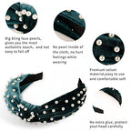 LOVNFC Womens Headbands, 6Pcs Knotted Head Bands No Slip Fashion for Girls Wide Top Knot Turban Velvet Hair Hoops