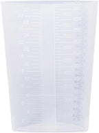 Vakly Graduated Intake Output Container 32 oz (10 Pack) – Plastic Triangular Measuring Beaker with oz & cc Markings for Urine Collection, Mixing, Paint, Epoxy & Lab Use