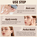 Foundation 4 in 1 - Color Changing Foundation, Medium Spectrum with SPF 50, Hypoallergenic Hydrating Liquid Foundation and Concealer, Long-lasting & Waterproof Natural Finish - 1.06 fl oz - 2 Pack