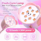 Makartt UV LED Nail Lamp - Mini UV Light for Gel Nails Polish Fast Curing Goosenecks UV Lamp 10W Rechargeable LED Nail Light Nail Dryer with 4 Timers & Auto Sensor Nail Lamp for Salon Home DIY Use