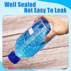 Irenare 8 Pieces Media Storage Bottles Borosilicate Storage Glass Scientific Round Graduated Media Bottle with Blue Gl45 Screw Cap for Lab Water Reagent Liquids(1000 ml)