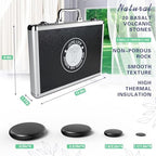 AICNLY Hot Stones Massage Set with Temperature Adjustment-20 Pcs Basalt Hot Stones with Heater Kit, Professional Massage Tool for Spa-Lymphatic Drainage, Relieve Tension and Muscle Pain