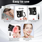 Red Light Therapy for Face, LED Face Mask Light Therapy, Red Light Therapy Mask for Wrinkles, Acne, Skin Rejuvenation, 300 LEDs, 3 Modes, 10-Min Auto Off, Eye Protection Included