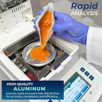 Aluminum Sample Pans for Moisture Analyzer (50 Pack) 90mm Round Lab Trays, Disposable Weighing Dishes, Foil Pan, Weight Scale Tray, Laboratory Balance Dish Plate, Moisture Tester Supplies - Pure Ponta