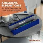 MatShield Dark Blue, Durable Playmat Case - Compatible with Magic The Gathering, MTG Play Mat Tube - MTG Accessories - Premium Satin with Fabric Interior, Magnet Snap Closure