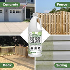 Mighty Mint Outdoor Cleaner, Powerful | Bleach-Free | Biodegradable, Cleans Stains from Mold & Mildew on Wood, Decks, Concrete, Patios, and Vinyl Siding, Natural Mint Scent, 32oz