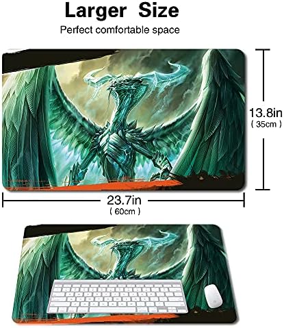 Board Game MTG Playmat Games Size 60X35 cm CCG Compatible for MTG CCG RPG Trading Card Game (MTG1-UGIN, The Spirit Dragon(1))