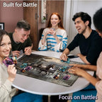 for MTG Game Playmat, for Magic TCG Rubber Play mat,Tabletop Card Playmats with Smooth Surface,Trading Card Inked Game Mat with Zones,Battle Game,Horses in River