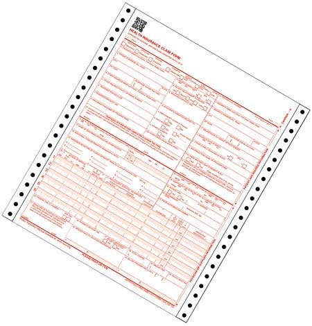 Adams CMS-1500 Health Insurance Claim Forms, 2-Part, Continuous, 9.5 x 11 Inches, 100 Sets per Pack (CMS1500CV)