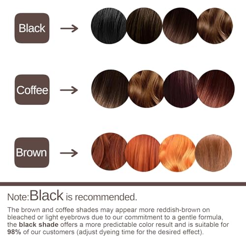 Lash Color Kit, Lasting for 4 Weeks Professional Eyelash & Eyebrow Color Kit, Instant Eyelash Color with Natural Ingredients, Safe & Easy to Use 7ml (Black)