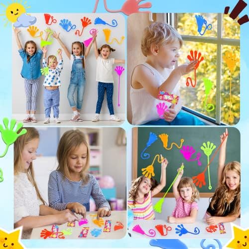 Bulk Party Favors Goody Bag Stuffers for Kids (200 PCS), Halloween Large Sticky Hands & Feet Pinata for Toddlers, Preschool Toys Gifts Non Candy Treats Prizes Supplies Giveaways Handout for Boys Girls
