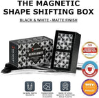 Shashibo Shape Shifting Box - Award-Winning, Patented Fidget Cube w/ 36 Rare Earth Magnets - Transforms Into Over 70 Shapes, Gift Box, Download Fun in Motion Toys Mobile App (Black & White, 2 Pack)