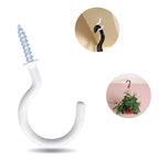yuntop 12 Pack Vinyl Coated Ceiling Hooks,Screw-in Mug Hooks