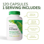 Youngevity Ultimate D-Stress™ – Natural Stress Relief Supplement with Magnesium, Valerian Root Extract, and B Vitamins – Supports Adrenal Health and Nervous System – 120 Capsules (Pack of 1)