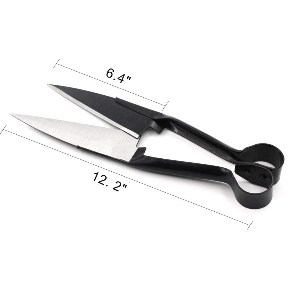 Sheep Shear Grass Shear Alpaca Shears R Shaped Design For Large Thick-Haired Animal Grooming (Black)