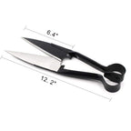 Sheep Shear Grass Shear Alpaca Shears R Shaped Design For Large Thick-Haired Animal Grooming (Black)