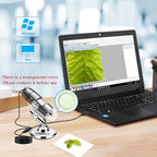 USB Microscope Camera 40X to 1000X, Cainda Digital Microscope with Metal Stand & Carrying Case, Compatible with Android Windows Linux Mac, Portable Microscope Camera for Kids Students Adults (Gray)