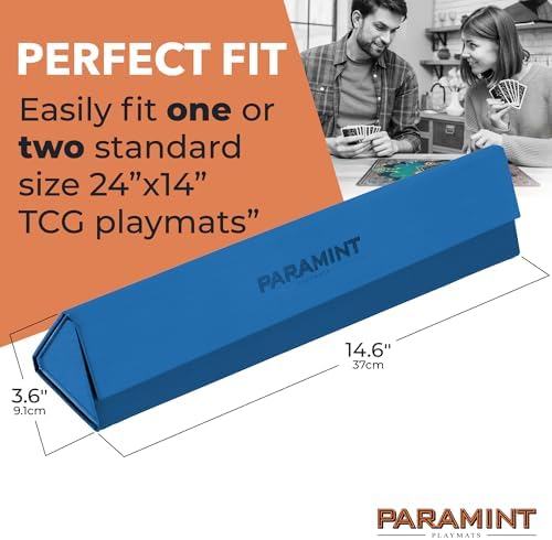 MatShield Light Blue, Durable Playmat Case - Compatible with Magic The Gathering, MTG Play Mat Tube - MTG Accessories - Premium Satin with Fabric Interior, Magnet Snap Closure