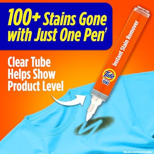 Tide Stain Remover for Clothes, Tide To Go Pen, Instant Stain & Spot Remover for Clothes, Travel & Pocket Size, 5 Count (Pack of 1)