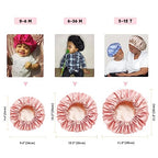 YANIBEST Baby Satin Bonnet Sleep Cap - Double Layer Reversible Adjustable Silky Satin Cap for Infant Toddler(6-36Months,Pink)