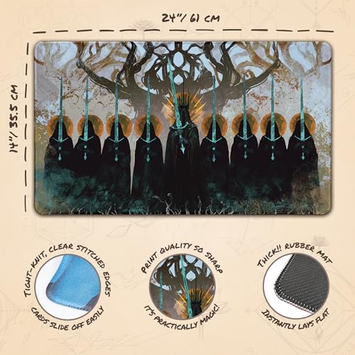 The Nine Black Riders (Stitched) - MTG Playmat by Anato Finnstark - Compatible with Magic The Gathering Playmat - Original Play Mat Art Designs