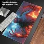 Playmats for Magic: The Gathering MTG Card Game Mat Plus 50 Pcs Card Sleeves, 24 x 14 inch TCG Mat with Stitched Edge for Commander Deck Duskmourn Board Game, Arborist Fire