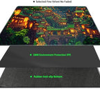 MTG Playmat Magic Card Playmat Game Mat,TCG & CCG Card Games Mat with Free Storage Bags Size 24 x 14 Inches (No with Zones,House)