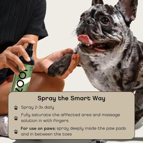 Hypochlorous Acid Spray for Dogs - Hot Spot Treatment & Allergy Relief - Dog Skin Anti Itching & Paw Licking Remedy - Wound Cleanser Spray (8.5 FL OZ) (Pack of 1)