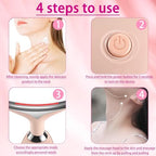 7-in-1 Face and Neck Massage Tool for Skin Care Gift, Multifunctional Electric Red Light Therapy for Face, Wrinkles, Double Chin (Pink)