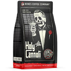 Bones Coffee Company Holy Cannoli Flavored Coffee Beans, Whole Bean Coffee Medium Roast Low Acid, Cannoli Flavor (12 oz)