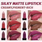 6 Pcs Nude Pink Red Purple Brown Lipstick Matte Sets,Light to Dark Velvet Lipstick for Women Long Lasting Waterproof 24 Hours Lip Stick Lip Stain Makeup Gift Sets,labiales mate 24 horas originales
