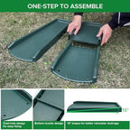 Splash Blocks for Gutters Downspouts, 24" Downspout Extensions for Rain Water Drainage, Thickened Gutter Splash Guard with Fixing Piles(1 Pack, Green)