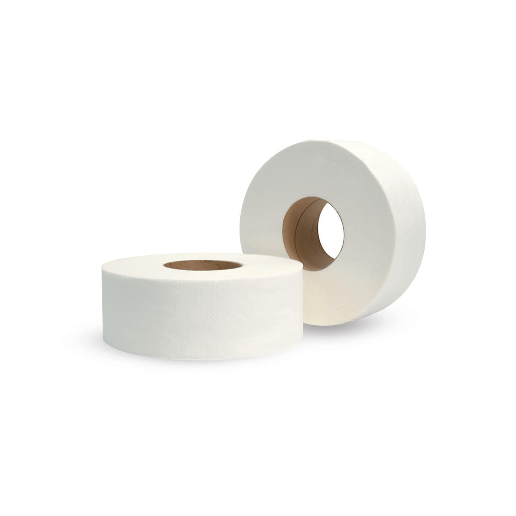 Morsoft by Morcon Jumbo Toilet Paper Rolls, 12 Rolls/Carton, 2-Ply, 100% Recycled Fibers, Soft and Absorbent, Fits in Jumbo Tissue Dispensers, Commercial Toilet Paper