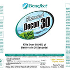 Benefect Botanical Decon 30 Disinfectant Cleaner - All Natural Formula for Effective Cleaning Power - Ideal for Restoration Jobs & Water Damage - 4 Gallons (4 Pack of 1-Gallons)
