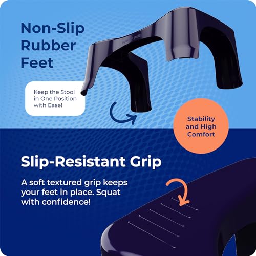 Squatty Potty Simple Bathroom Toilet Stool, Deep Purple 7", Ergonomic Stool – Posture-Enhancing Bathroom Footrest for Improved Digestion & Constipation Relief