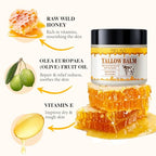Pulchra Beef Tallow and Honey Balm for Skin: Premium Tallow Honey Skin Balm - Grass-Fed Beef Tallow & Raw Wild Honey Blend - All-Natural Moisturizer for Face & Body, Tallow Balm for Skin Hydration
