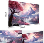 MTG Playmat Size 24x14in Free Storage Bags Non-Slip Backing, Ideal for Card Game Enthusiasts TCG Playmat (Sakura Kasumi-No Deck)