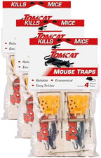Tomcat Mouse Traps (Wooden), 4 Traps (Pack of 3)