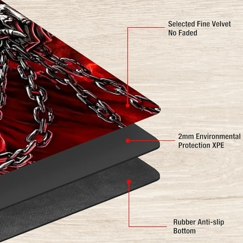 Playmats for Magic: The Gathering MTG Card Game Mat Plus 50 Pcs Card Sleeves, 24 x 14 inch TCG Mat with Stitched Edge for Commander Deck Duskmourn Board Game, Reaper with Cloak