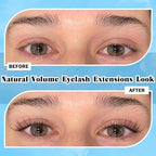 Lash Clusters Kit Natural DIY Eyelash Extension Kit Wispy Individual Lashes Extension CC Curl 9-11MM Lash Bond and Seal Tweezers for Beginner by Newcally