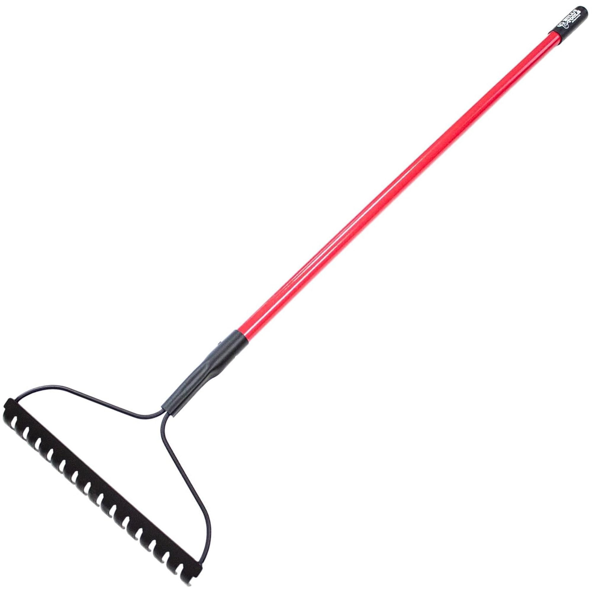 Bully Tools Bow Rake 16" Tines, Heavy Duty Steel Garden Rake for Leaves