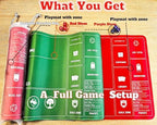 Card Game Playmats MTG Playmat for Beginner 2 Pack with Dices, Magic Mat Commander Deck Card Playmat for TCG MTG Accessories Play Mat 24x14 Inches Duel Card Battles, Red/Green