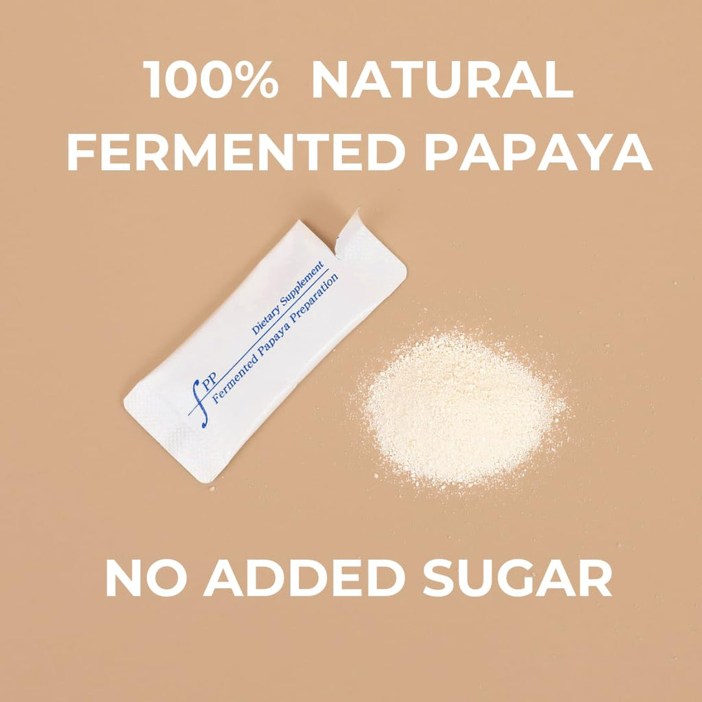 IMMUN'ÂGE - Anti Aging Supplement - NRF2 activator - Immune Support - Antioxidant - Cellular Energy Booster - Skin Aging Protection - 100% Japanese Fermented Papaya - Powder - 30 Packets x 3 Grams