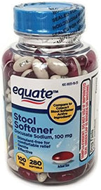 Equate - Stool Softener 100 mg, 280 Softgels (Compare to Colace)