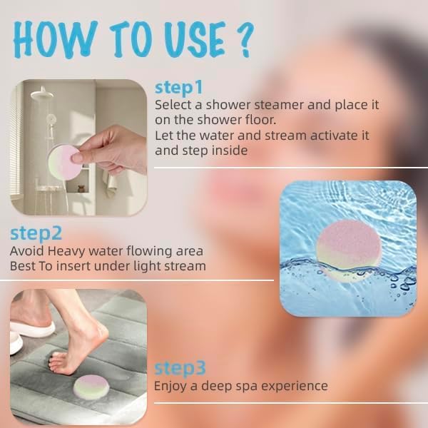 48pcs Aromatherapy Shower Steamers - Relaxation Birthday Christmas Valentine's Day Gift Set for Women and Men, Shower Bombs Tablets for Stress Relief and Self Care, Luxury Home Spa